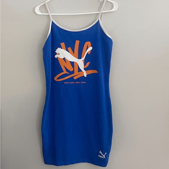 Puma NYC Classic Bodycon Mini Dress Medium Loungewear Sporty Streetwear Summer - Picture 1 of 7